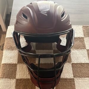 Easton Maroon Helmet with Black Cage